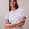 T-shirt larga com logótipo bordado T-shirt larga com logótipo bordado