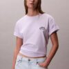 T-shirt larga com logótipo bordado T-shirt larga com logótipo bordado