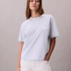 T-shirt larga com logótipo bordado T-shirt larga com logótipo bordado