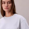 T-shirt larga com logótipo bordado T-shirt larga com logótipo bordado