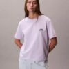 T-shirt larga com logótipo bordado T-shirt larga com logótipo bordado