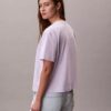 T-shirt larga com logótipo bordado T-shirt larga com logótipo bordado