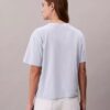 T-shirt larga com logótipo bordado T-shirt larga com logótipo bordado