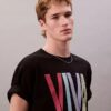 T-shirt Marc Hundley Pride Viva Love de corte descontraído T-shirt Marc Hundley Pride Viva Love de corte descontraído