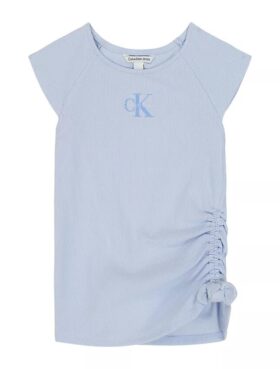 T-shirt Monologo com franzido lateral para meninas