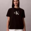 T-shirt Monologo com lavagem ácida T-shirt Monologo com lavagem ácida