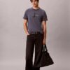T-shirt Monologo com lavagem ácida T-shirt Monologo com lavagem ácida