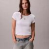 T-shirt Monologo Slim em tecido T-shirt Monologo Slim em tecido