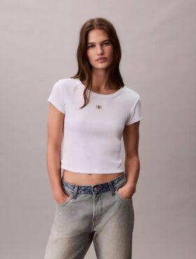 T-shirt Monologo Slim em tecido