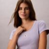 T-shirt Monologo Slim em tecido T-shirt Monologo Slim em tecido