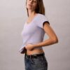 T-shirt Monologo Slim em tecido T-shirt Monologo Slim em tecido