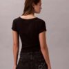T-shirt Monologo Slim em tecido T-shirt Monologo Slim em tecido