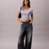 T-shirt Monologo Slim em tecido T-shirt Monologo Slim em tecido