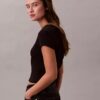 T-shirt Monologo Slim em tecido T-shirt Monologo Slim em tecido