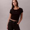 T-shirt Monologo Slim em tecido T-shirt Monologo Slim em tecido