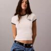 T-shirt Slim Ringer com logótipo de 1989 T-shirt Slim Ringer com logótipo de 1989