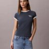 T-shirt Slim Ringer com logótipo de 1989 T-shirt Slim Ringer com logótipo de 1989