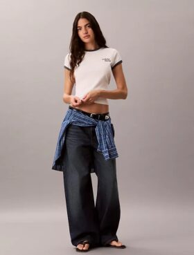 T-shirt Slim Ringer com logótipo de 1989
