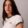 T-shirt Slim Ringer com logótipo de 1989 T-shirt Slim Ringer com logótipo de 1989