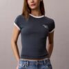 T-shirt Slim Ringer com logótipo de 1989 T-shirt Slim Ringer com logótipo de 1989