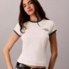 T-shirt Slim Ringer com logótipo de 1989 T-shirt Slim Ringer com logótipo de 1989