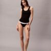 Tanga de fio dental em malha elástica de Cotton Stretch Tanga de fio dental em malha elástica de Cotton Stretch