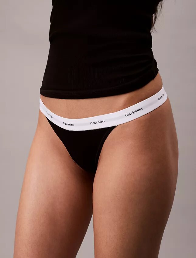 Tanga de fio dental em malha elástica de Cotton Stretch Tanga de fio dental em malha elástica de Cotton Stretch