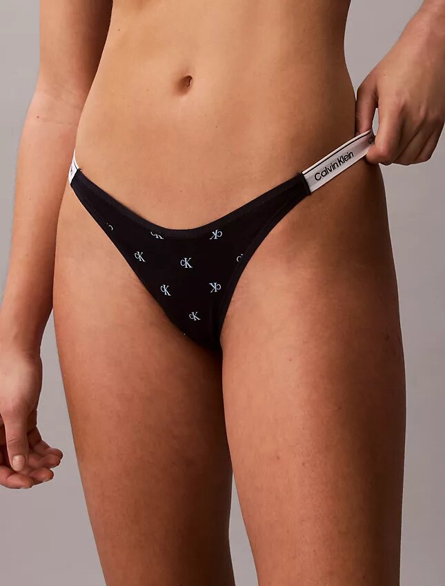 Thong com cordão e logótipo icónico Thong com cordão e logótipo icónico
