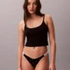 Thong com cordão e logótipo icónico Thong com cordão e logótipo icónico