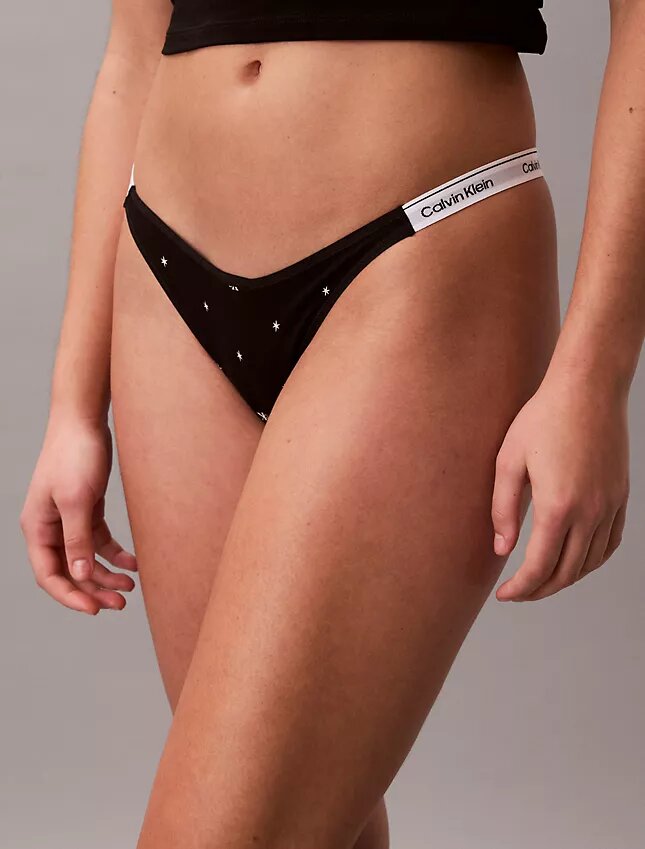 Thong com cordão e logótipo icónico Thong com cordão e logótipo icónico