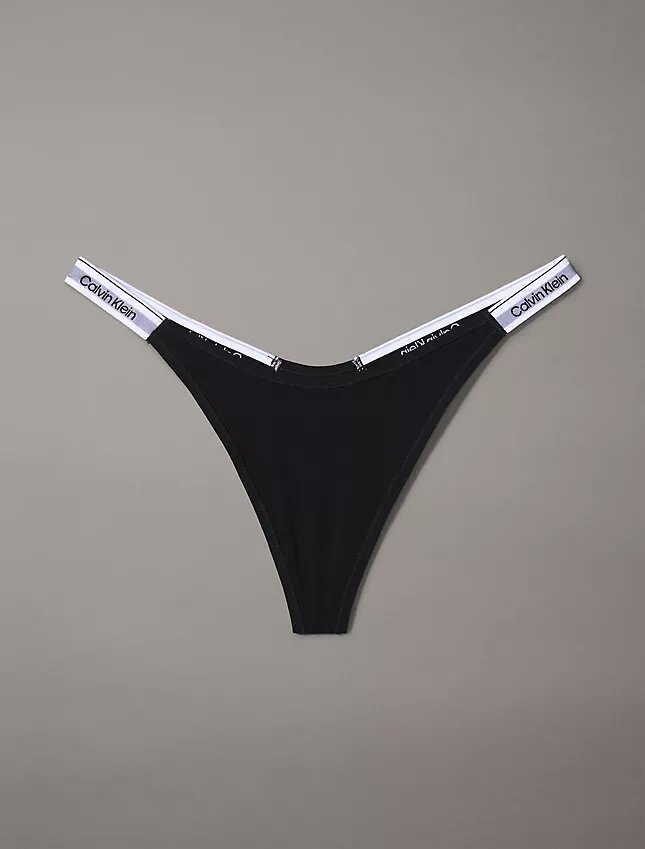 Thong com cordão e logótipo icónico Thong com cordão e logótipo icónico