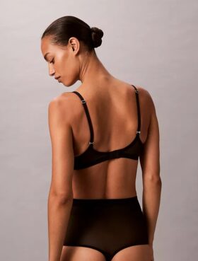 Thong de cintura alta em malha minimalista