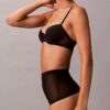 Thong de cintura alta em malha minimalista Thong de cintura alta em malha minimalista