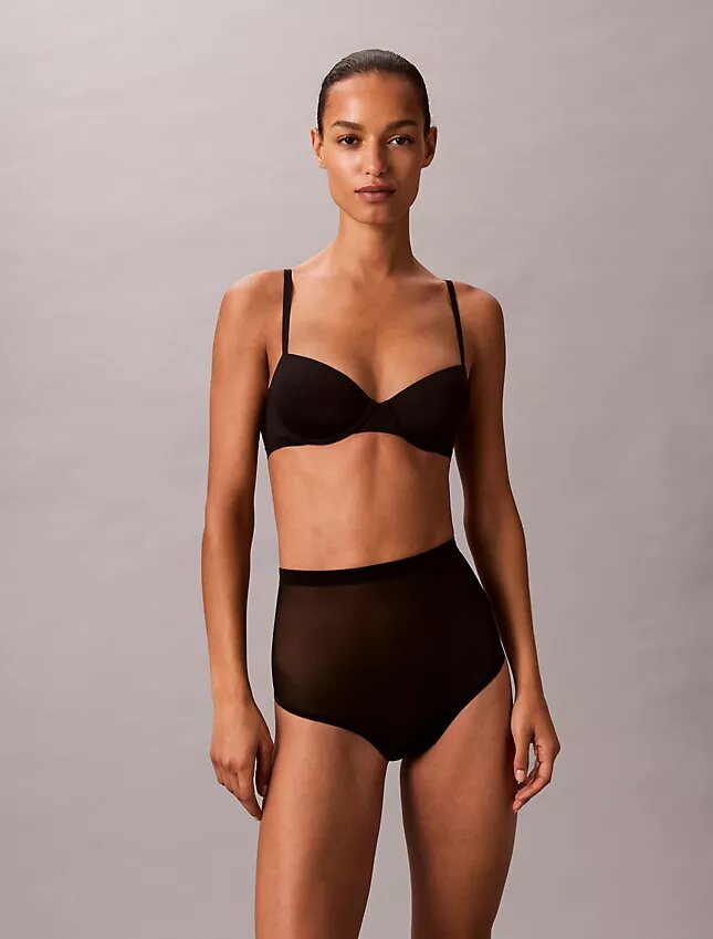 Thong de cintura alta em malha minimalista Thong de cintura alta em malha minimalista