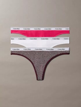 Thong de cintura baixa com logótipo Icon, embalagem de 3