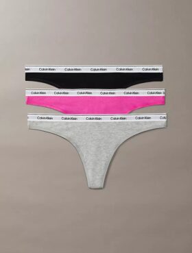 Thong de cintura baixa com logótipo Icon, embalagem de 3