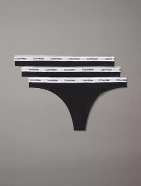 Thong de cintura baixa com logótipo Icon, embalagem de 3