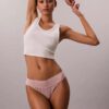 Thong de renda com logótipo icónico