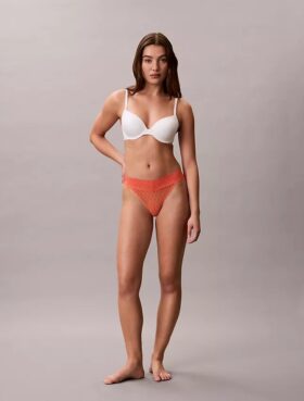 Thong de renda com logótipo icónico