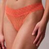 Thong de renda com logótipo icónico Thong de renda com logótipo icónico