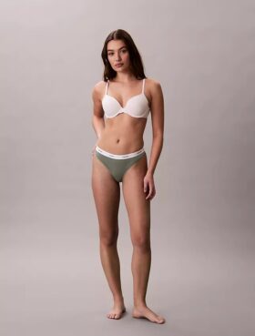 Thong em malha elástica de algodão