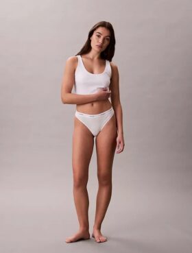 Thong em malha elástica de algodão