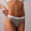 Thong em malha elástica de algodão