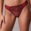 Thong em renda floral preta da CK Black