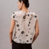 Top com estampado floral e franzido Top com estampado floral e franzido