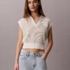 Top curto em croché com Monogram Top curto em croché com Monogram