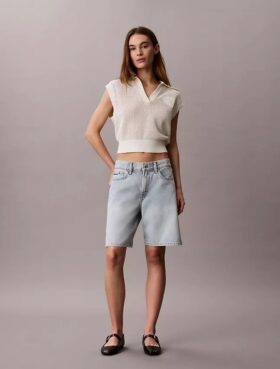 Top curto em croché com Monogram