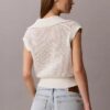 Top curto em croché com Monogram Top curto em croché com Monogram