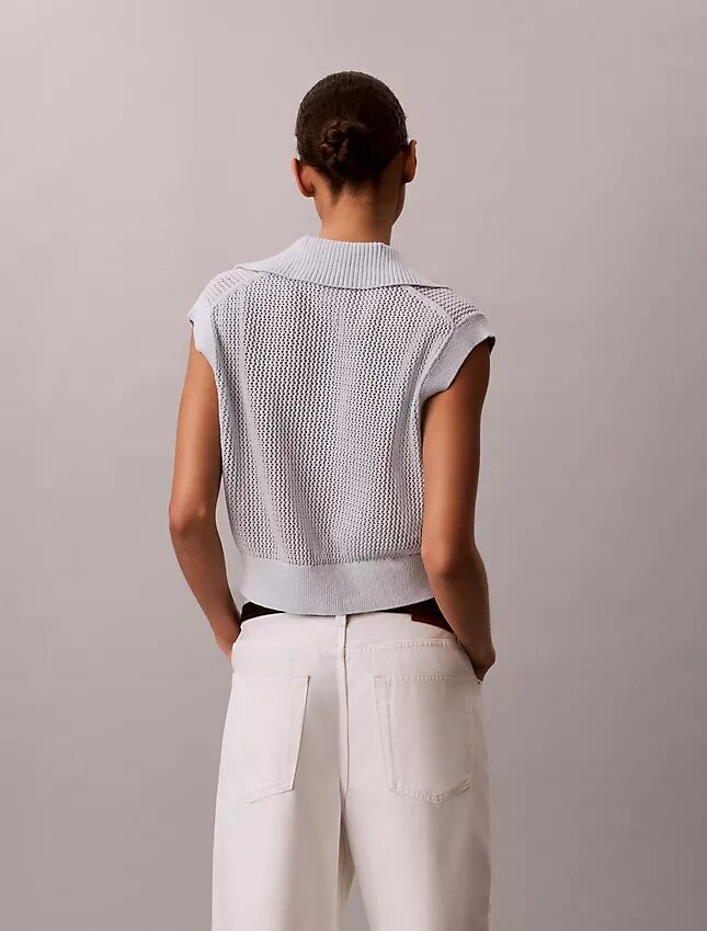 Top curto em croché com Monogram Top curto em croché com Monogram