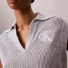 Top curto em croché com Monogram Top curto em croché com Monogram